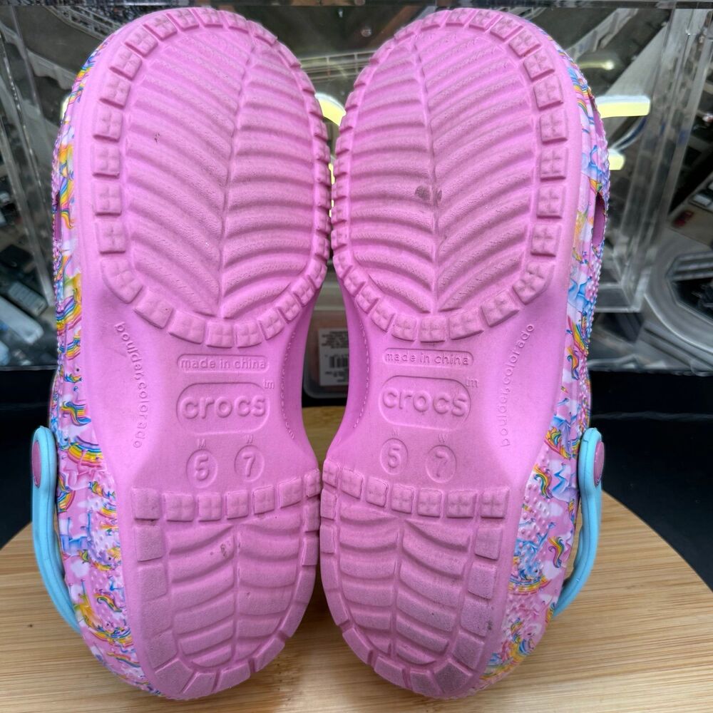 Crocs unisex Lisa Frank Unicorn Classic Clogs M5/W7 - Picture 8 of 10